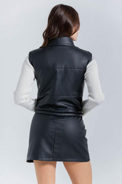 Chaleco Cuero Sintetico Regular fit PEOPLE