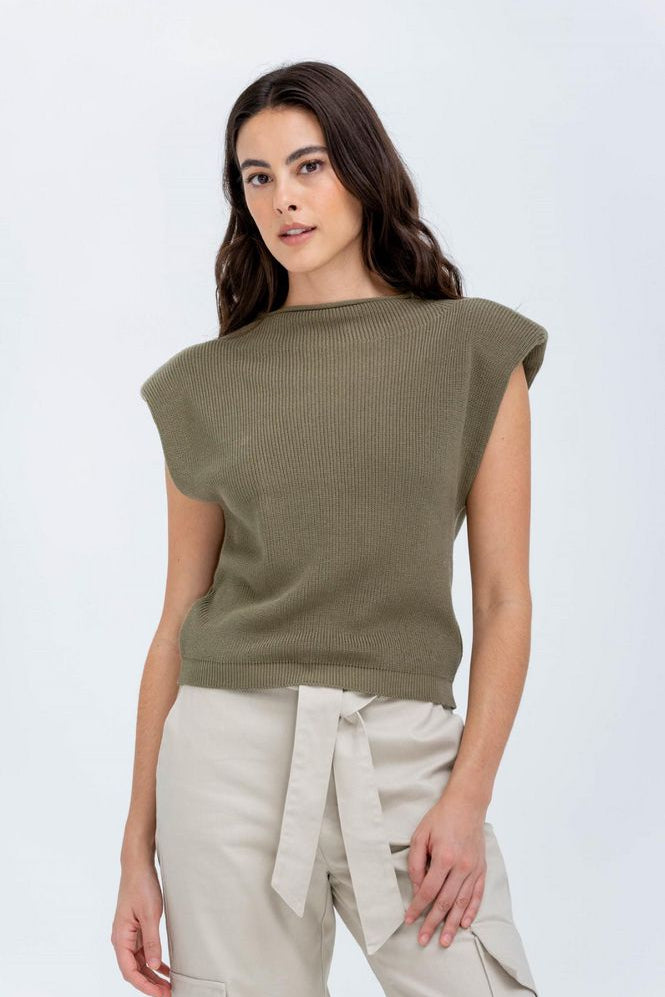 Chaleco Tejido Cuello Tortuga Amplia ARKITECT