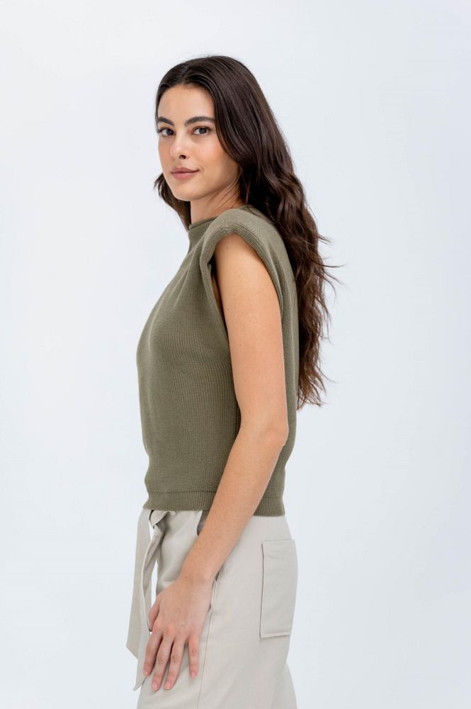 Chaleco Tejido Cuello Tortuga Amplia ARKITECT