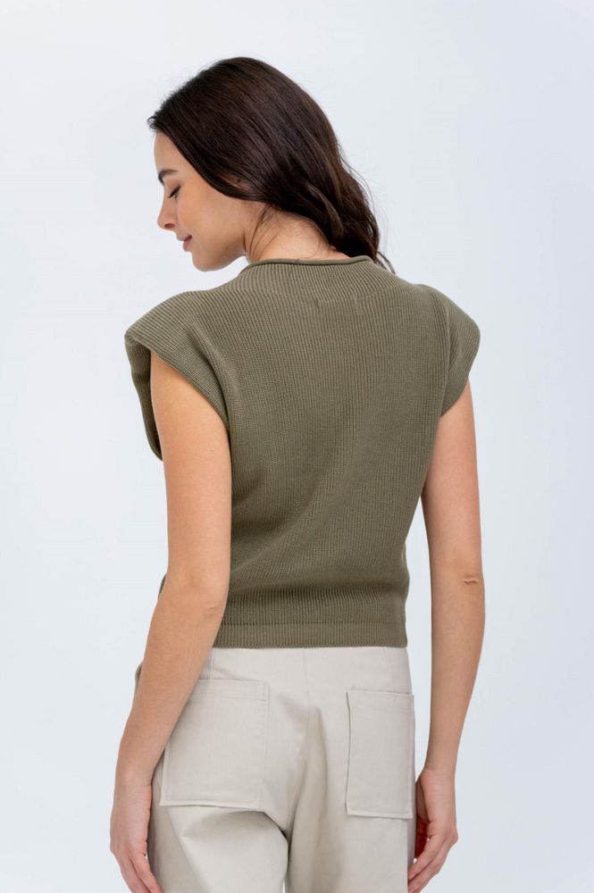 Chaleco Tejido Cuello Tortuga Amplia ARKITECT