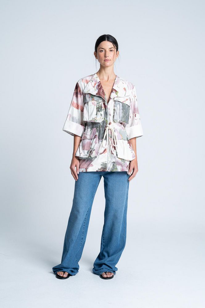 Chaqueta Trech Estampada ARKITECT x MARIA ELENA VILLAMIL