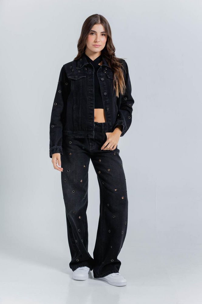 Chaqueta Black Denim Amplia PEOPLE