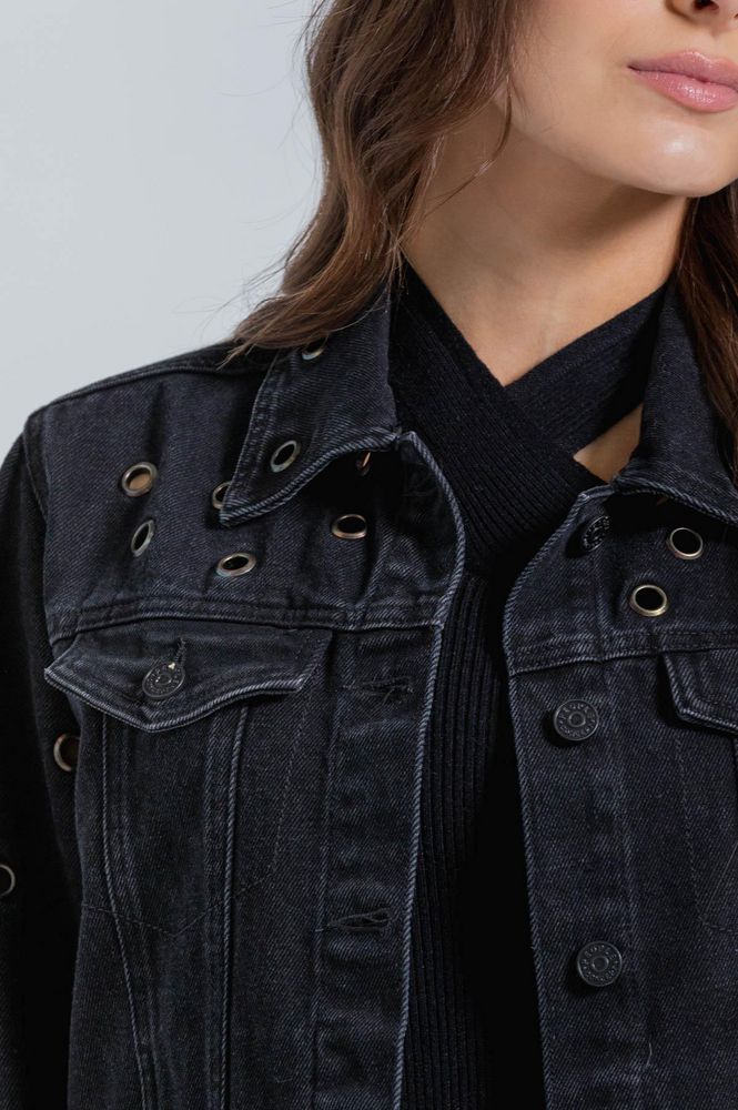 Chaqueta Black Denim Amplia PEOPLE