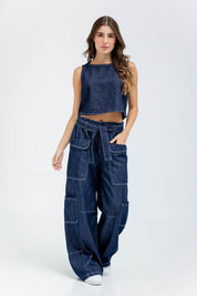 Jean Tipo Cargo Baggy PEOPLE