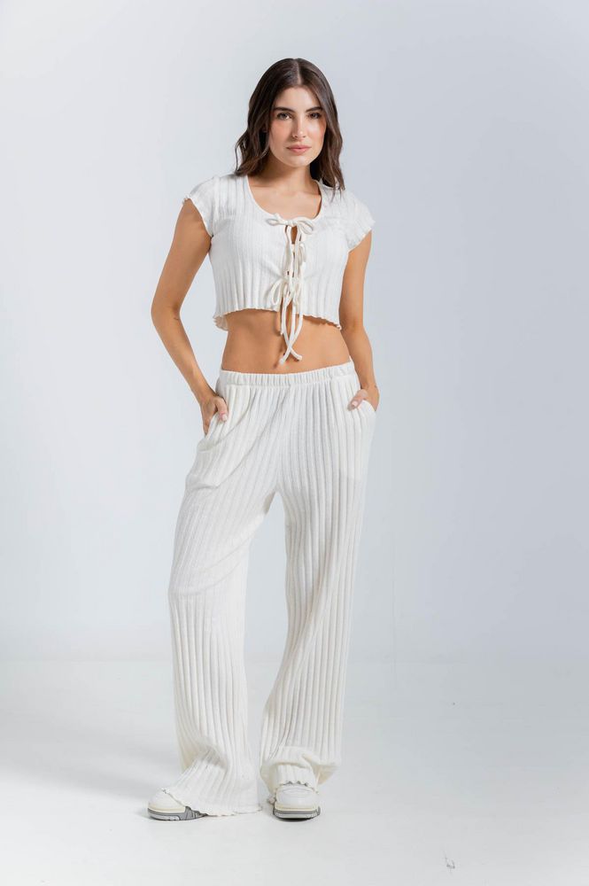 Pantalon Femenin Acanalado Straight (Recto) PEOPLE
