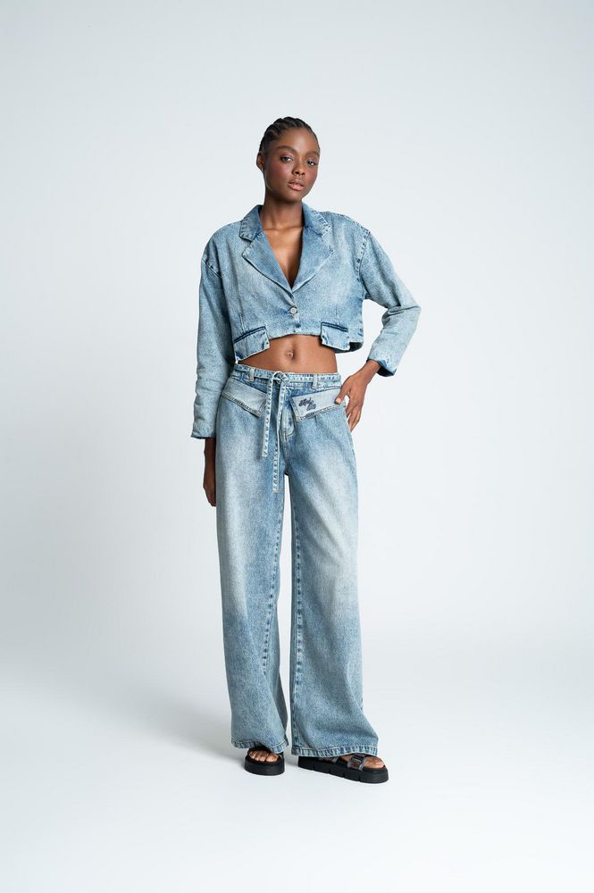 Pantalon Denim Wide leg PEOPLE