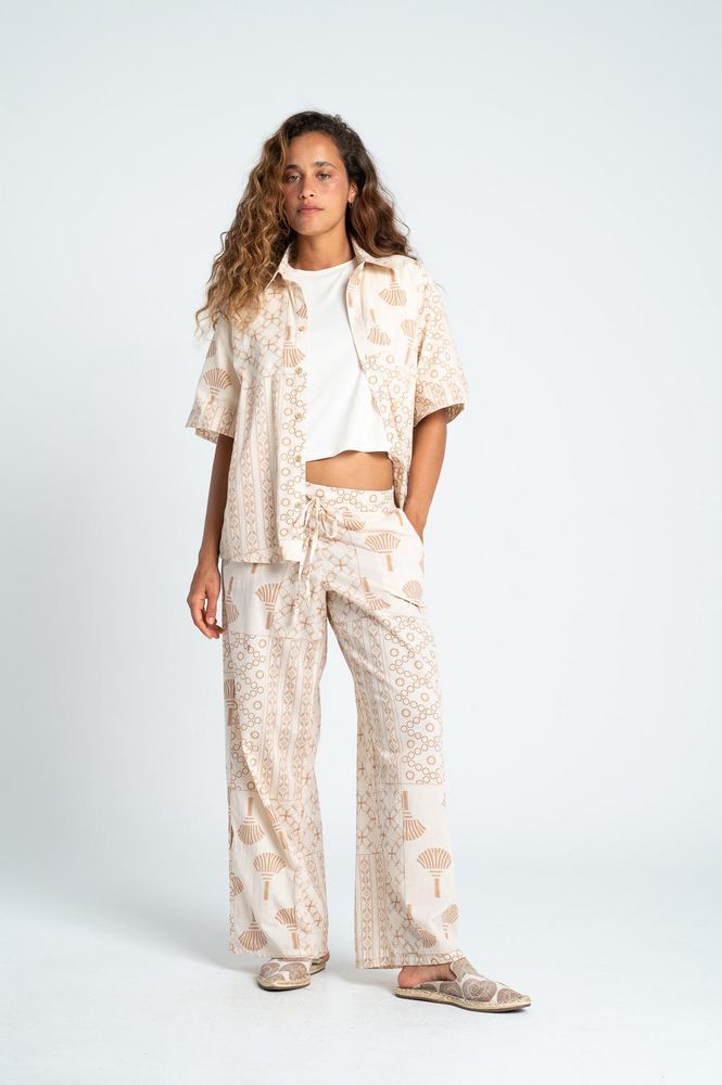 Pantalon Pretina con elastico Wide leg BRONZINI