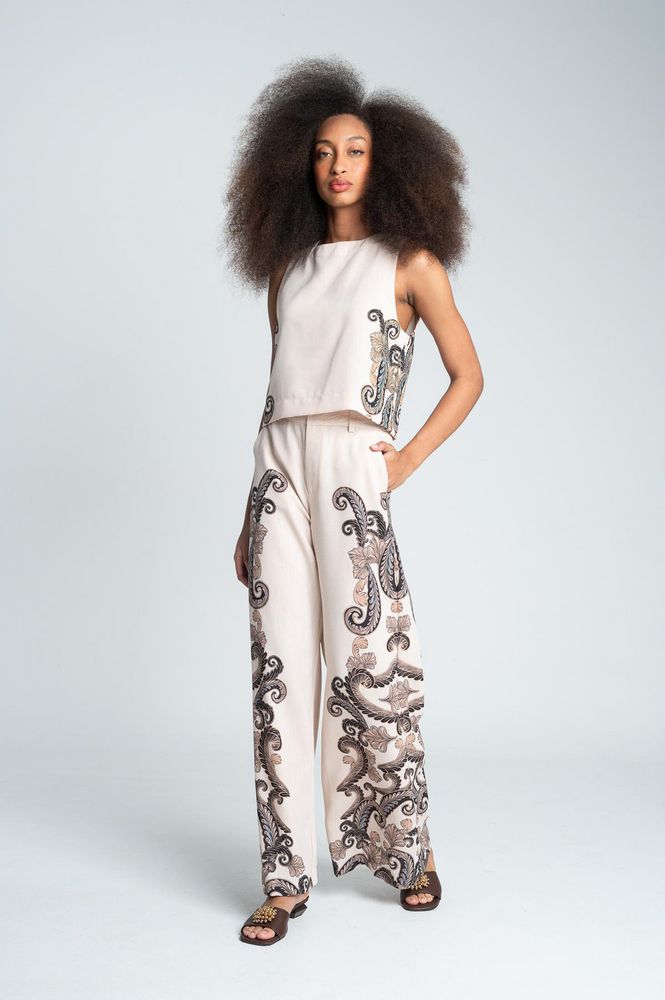 Pantalón pretina plana Amplia ARKITECT