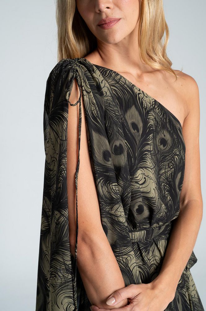 Vestido hombro con manga  ARKITECT