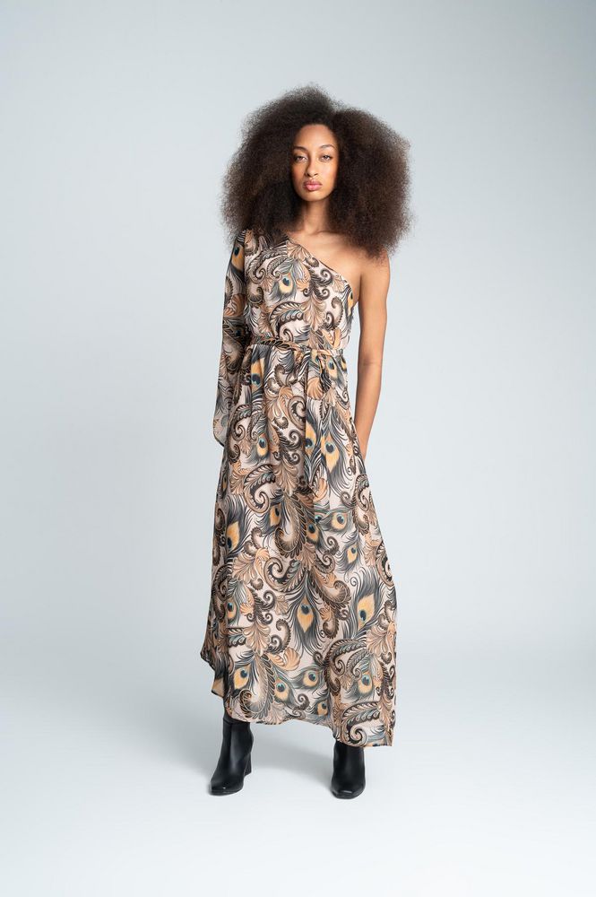 Vestido hombro con manga  ARKITECT