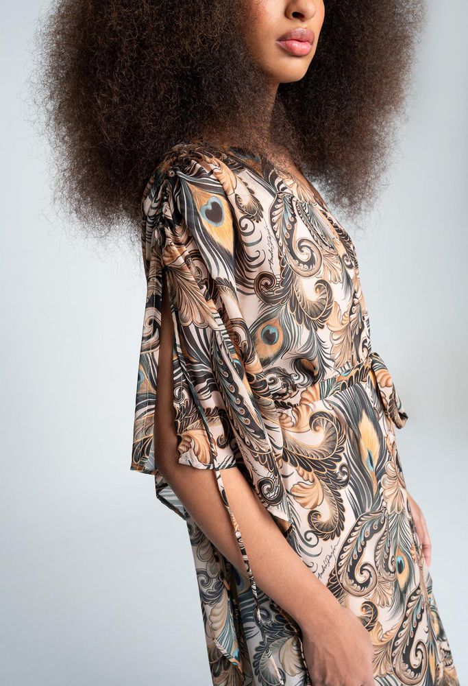 Vestido hombro con manga  ARKITECT